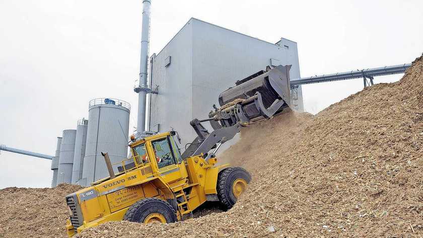 shovel biomassa en centrale