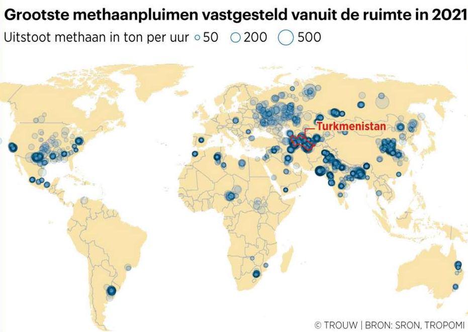 2023 05 Grootste methaanpluimen in 2021