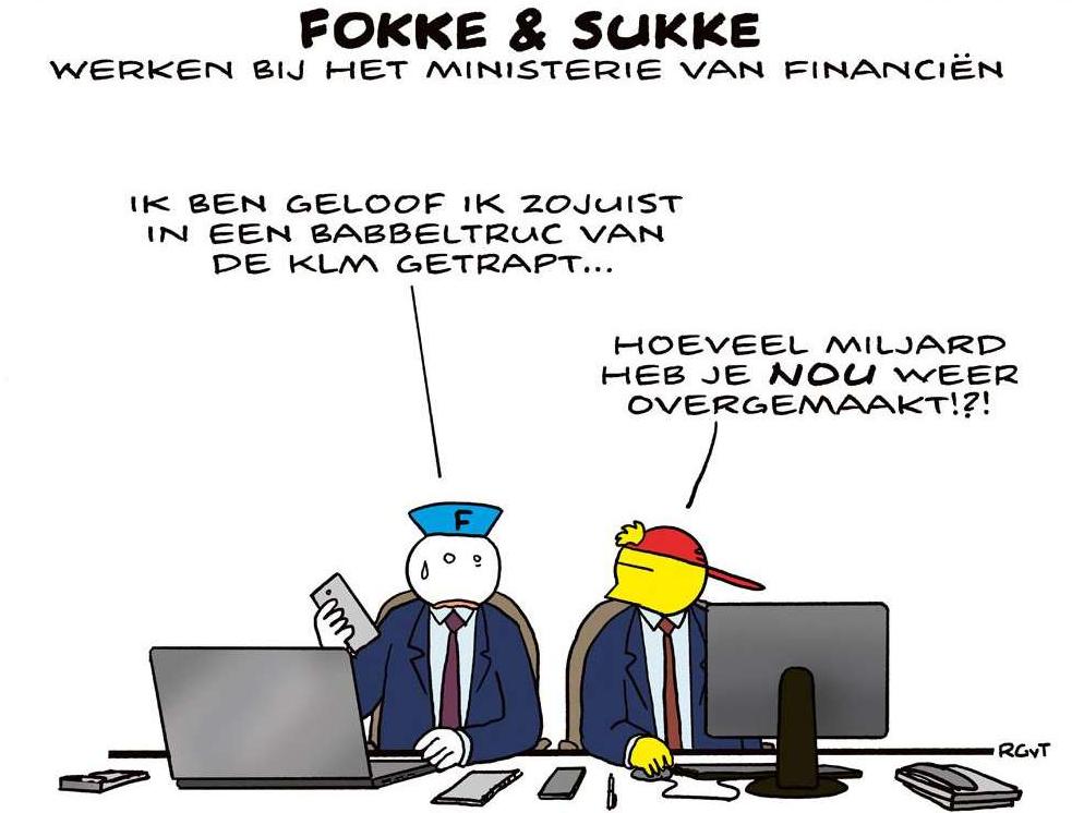 Fokke en Suske over staatssteun KLM