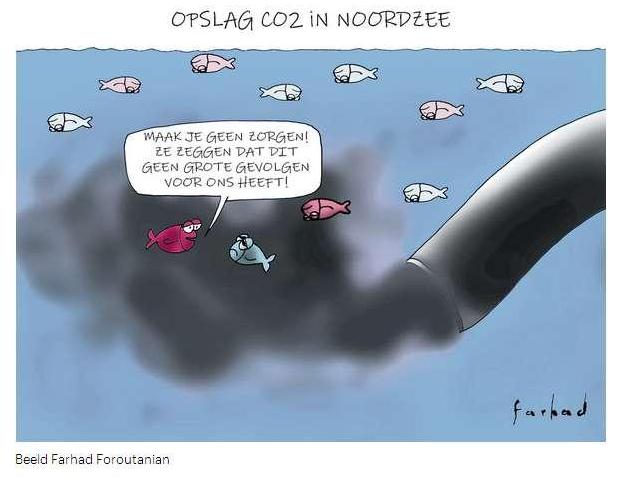 Opslag CO2 in Noordzee met vervuiling