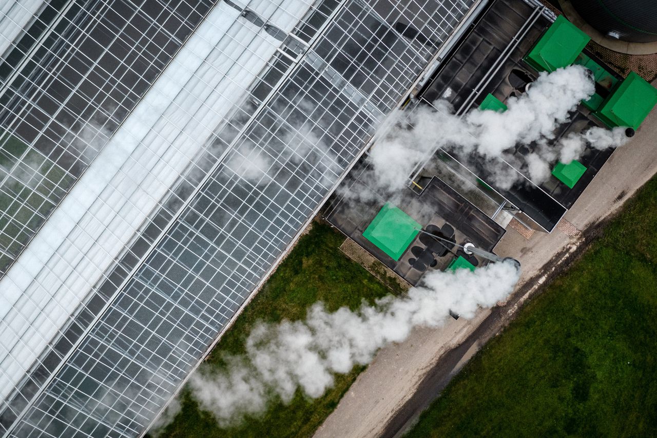 glastuinbouw van boven