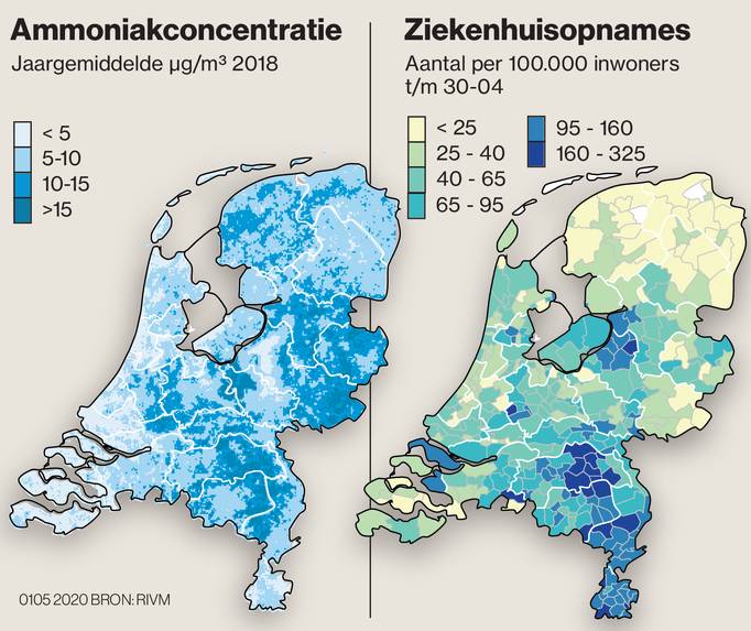 2020 05 01 Ammoniakconcentratie en corona