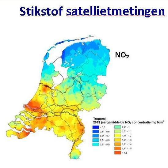 Stikstofuitstoot gemeten door satelliet